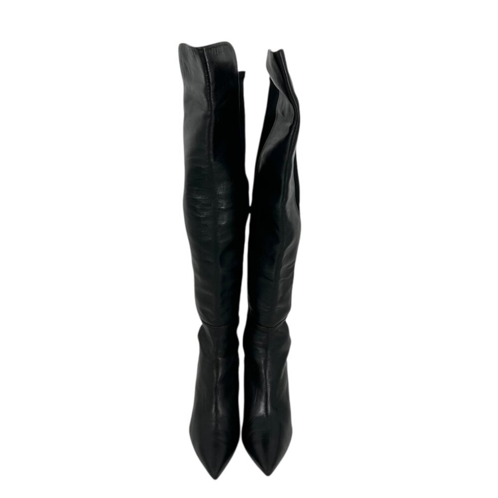 Stuart Weitzman Linsi Leather Pointed Toe Heeled … - image 3
